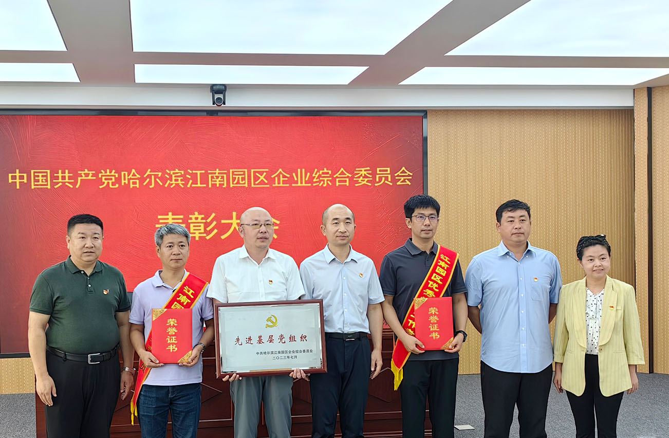 中国共产党哈尔滨江南园区企业综合委员会表扬大会举行，，，，杏耀平台党委荣获多项殊荣_杏耀平台：机械人及智能工厂解决计划专家