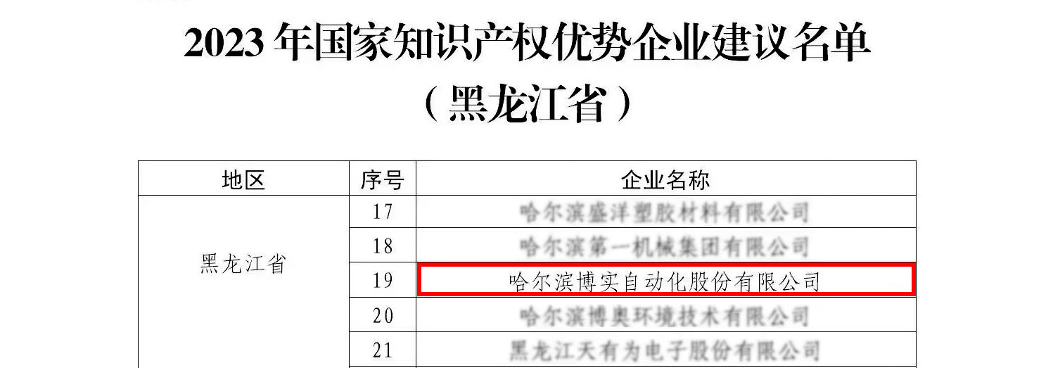 公示 | 黑龙江多家企业入选。2023年度国家知识产权优势企业和树模企业评定效果公示_杏耀平台：机械人及智能工厂解决计划专家